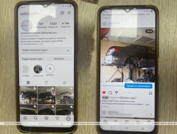 Житель Бреста нашел в Instagram автомастерскую. Передал две машины, но что-то пошло не так
