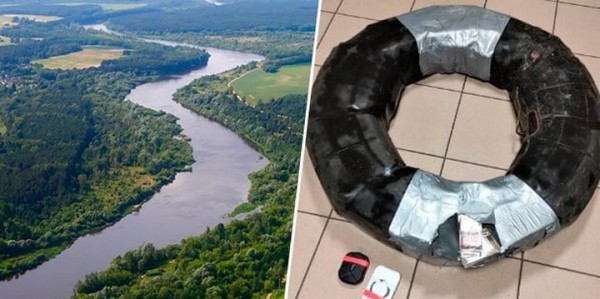 По Неману плыла покрышка с GPS-датчиком. Как думаете, что было внутри? По Неману плыла покрышка с GPS-датчиком. Как думаете, что было внутри?