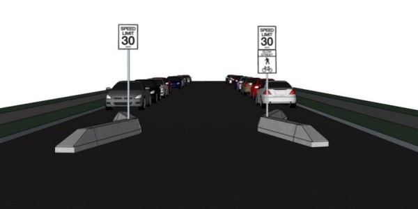 Как вам идея? В Канаде придумали «медленные улицы» и бетонные ограничители, на которых уже повисают автомобили