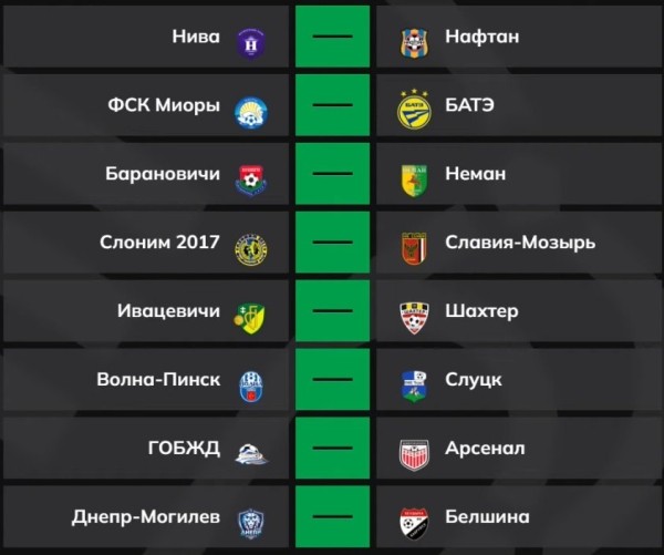 Состоялась жеребьевка 1/16 финала Кубка Беларуси. С кем сыграет «Динамо-Брест» Состоялась жеребьевка 1/16 финала Кубка Беларуси. С кем сыграет «Динамо-Брест»