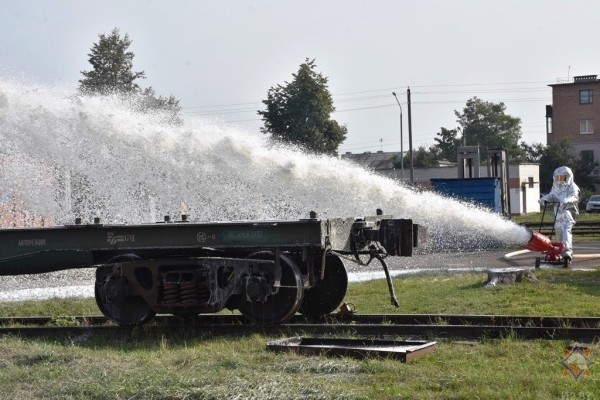 В Бресте прошли учения на железнодорожном транспорте