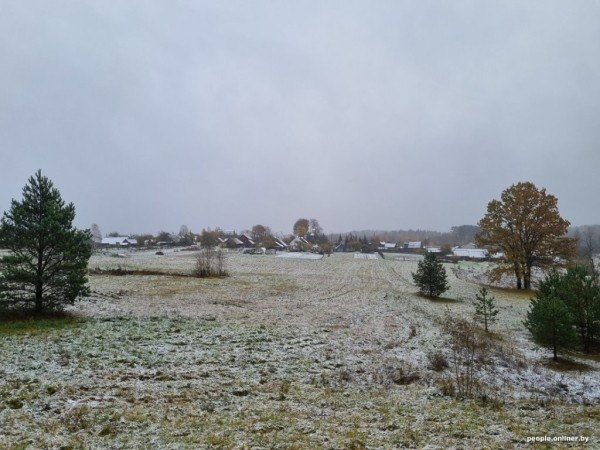 В Беларуси выпал снег