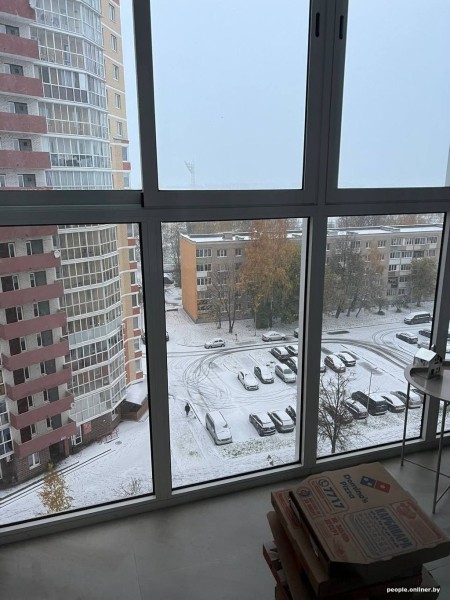 В Беларуси выпал снег