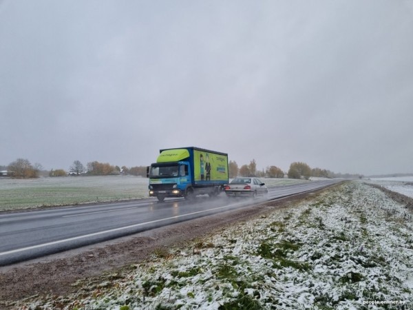 В Беларуси выпал снег
